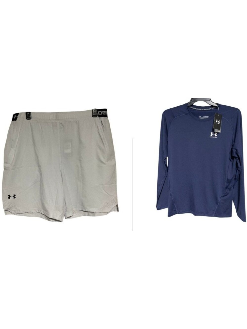 Under Armour Mens Activewear Bundle Compression Shirt &  Shorts  Size 2XL